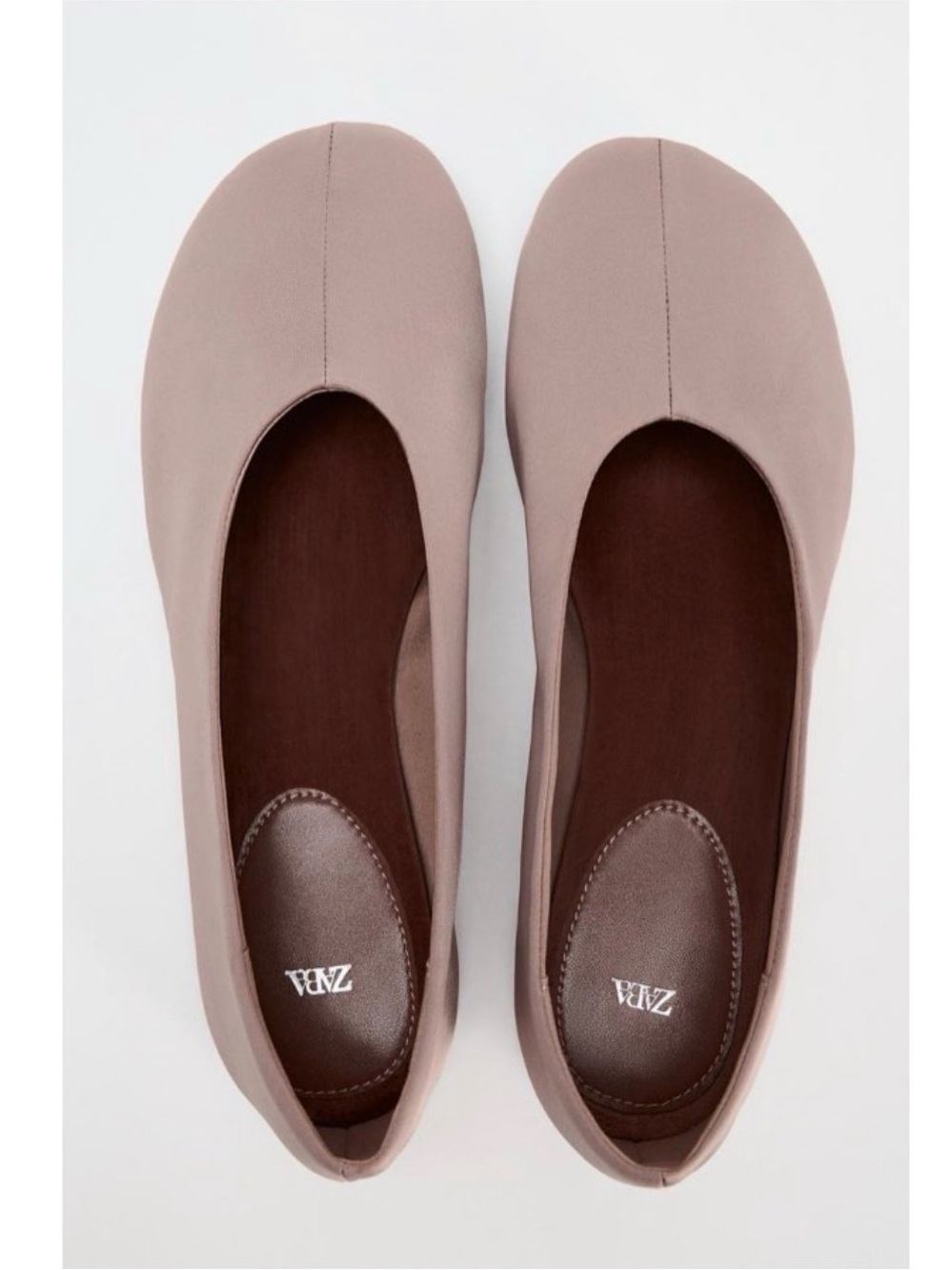 ZARA Dusty Rose Slip-On Ballet Flats